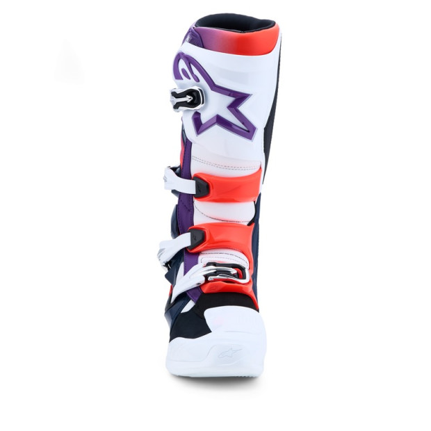 Bottes cross Alpinestars Tech 7 - Violet Blanc Bleu Rouge Fluo