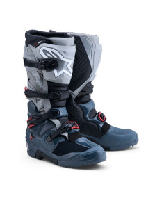 Bottes cross Alpinestars Tech 7 Enduro Drystar - Gris Rouge Vif