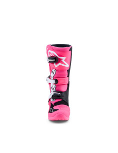 Bottes cross enfant Alpinestars Tech 7S - Rose Fluo Noir Blanc 2