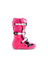 Bottes cross enfant Alpinestars Tech 7S - Rose Fluo Noir Blanc