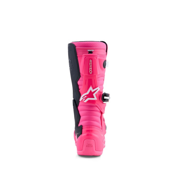Bottes cross enfant Alpinestars Tech 7S - Rose Fluo Noir Blanc