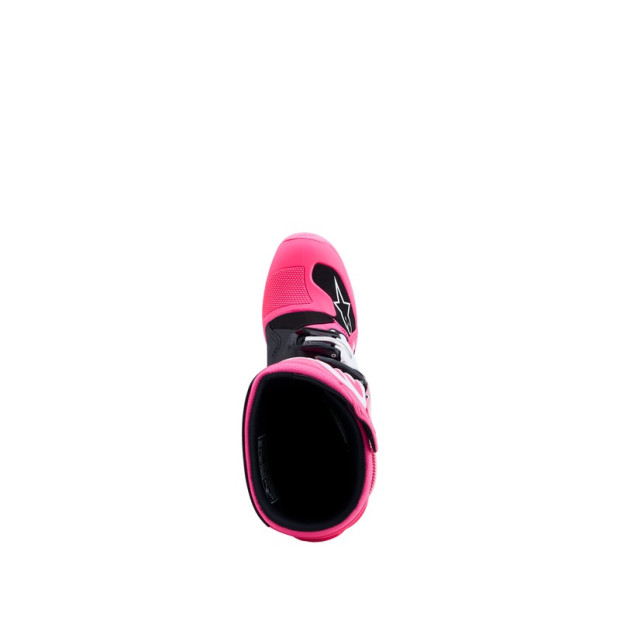 Bottes cross enfant Alpinestars Tech 7S - Rose Fluo Noir Blanc