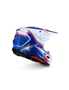 Casque cross Alpinestars 2027 S-M7 Blaster - Blanc Bleu Rouge 2
