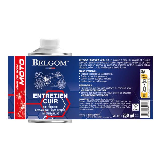 Entretien cuir Belgom CIRE 250ml