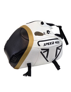 Tapis de reservoir Bagster Blanc - Noir - Or TRIUMPH SPEED 400 2024-2026
