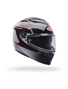 Casque intégral Bell Lithium MIPS Flux - Blanc Noir Rouge