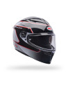 Casque intégral Bell Lithium MIPS Flux - Blanc Noir Rouge
