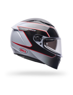 Casque intégral Bell Lithium MIPS Flux - Blanc Noir Rouge 2