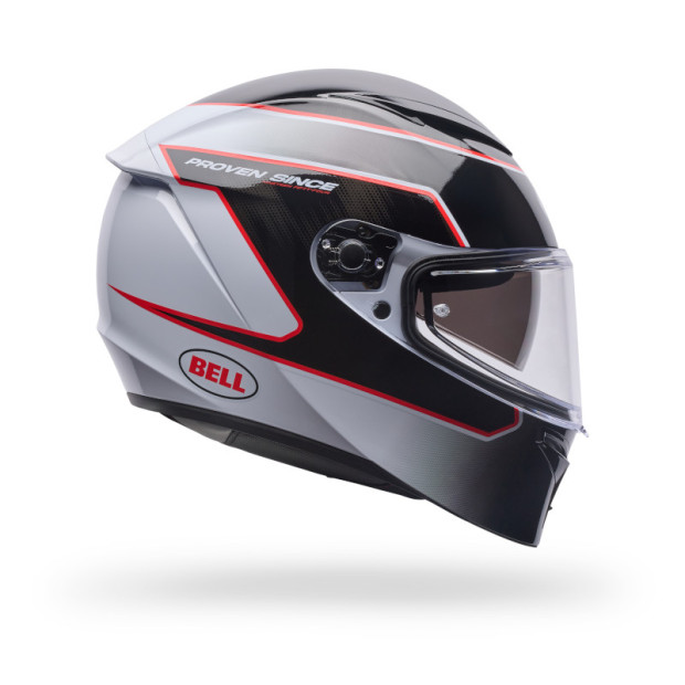 Casque intégral Bell Lithium MIPS Flux - Blanc Noir Rouge