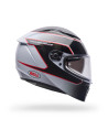Casque intégral Bell Lithium MIPS Flux - Blanc Noir Rouge