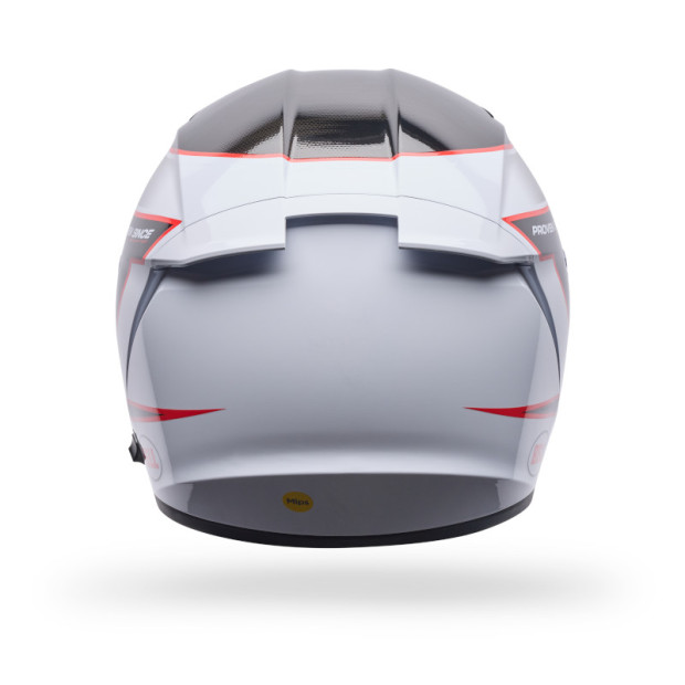 Casque intégral Bell Lithium MIPS Flux - Blanc Noir Rouge