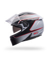 Casque intégral Bell Lithium MIPS Flux - Blanc Noir Rouge