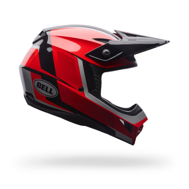 Casque cross Bell MX-10 MIPS Spiral - Noir Rouge