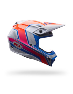 Casque cross Bell MX-10 MIPS Speedway - Blanc Bleu 2