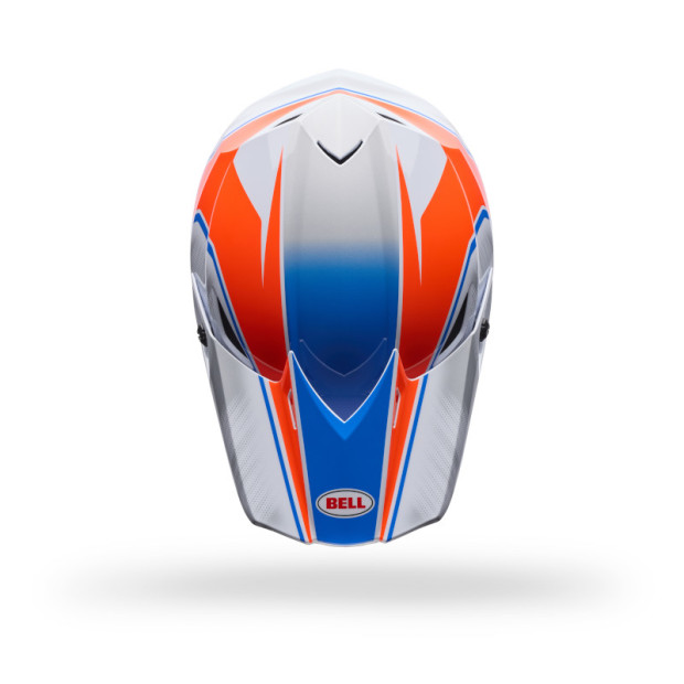 Casque cross Bell MX-10 MIPS Speedway - Blanc Bleu