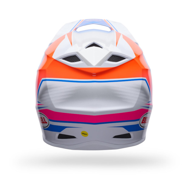 Casque cross Bell MX-10 MIPS Speedway - Blanc Bleu