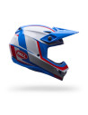 Casque cross enfant Bell MX-10 MIPS Spiral - Blanc Rouge Bleu