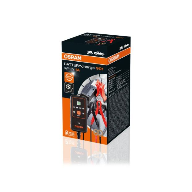 OSRAM - Chargeur de Batterie 6V/12V 1A