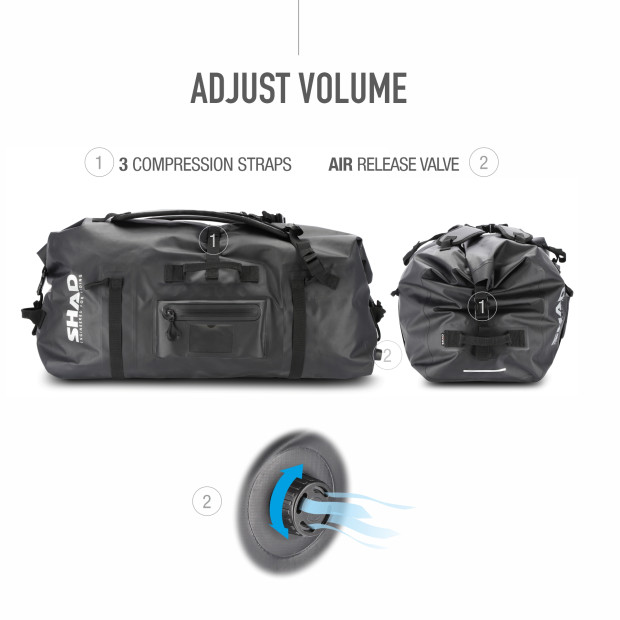Sac arrière étanche Shad SW80 Noir - 80 litres