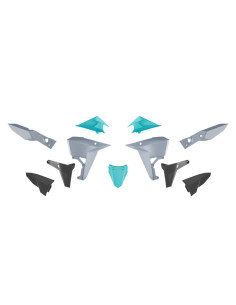 Kit habillage RACETECH Revolution - Gris Bleu Cyan - KOVE 800 X 2025-2026