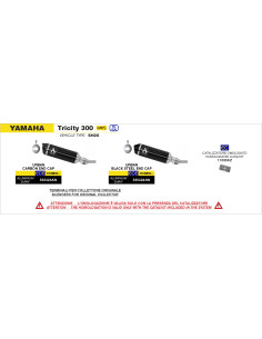 Kit catalyseur ARROW - homologué CE - YAMAHA TRICITY 300 - XMAX 300 2021-2024