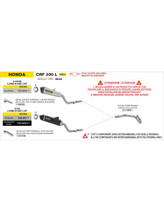 dB-Killer ARROW pour Competition ICON - non homologué - HONDA CRF 300 L 2025-2026 2