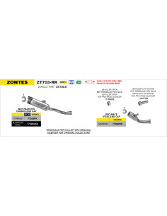 dB-Killer ARROW ouvert pour silencieux Pro-Race - non homologué - MV AGUSTA F3 800 2022-2026 / ZONTES ZT703-RR 2025-2026 2