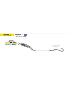 Collecteur ARROW - non homologué - HONDA XR 125 L - XR 125 R DALL'ARA - XR 125 SM DALL'ARA 2004-2005