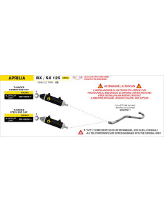 Collecteur racing ARROW - non homologué - APRILIA RX / SX 125 2025-2026