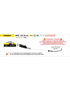 Collecteur racing ARROW en inox - non homologué - HONDA MSX 125 GROM 2025-2026