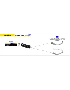 Collecteur catalytique ARROW pour pot Urban - homologué CE - HONDA FORZA 125 2015-2020