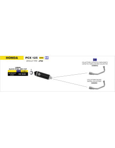 Collecteur catalytique ARROW pour Urban - homologué - HONDA PCX 150 2012-2016 - PCX 125 2012-2017 - SH 125I - SH 150I 2017-2019