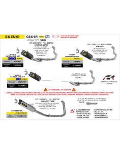 Collecteurs racing ARROW - non homologués - SUZUKI GSX-8S 2023-2025 - GSX-8R 2023-2026 - GSX-8T / GSX-8TT 2025-2026