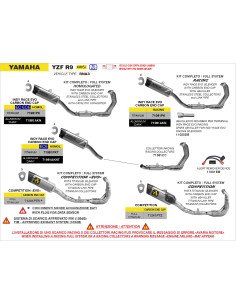 Collecteurs racing ARROW - non homologués - YAMAHA YZF R9 2025-2026