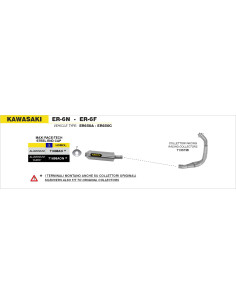 Collecteurs racing ARROW - non homologués - KAWASAKI ER-6N - ER-6F 2005-2011 - VERSYS 650 2007-2014