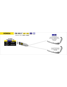 Collecteurs racing ARROW - non homologués - HONDA CBR 650 F - CB 650 F 2014-2018