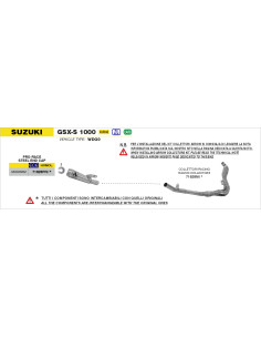 Collecteurs racing ARROW - non homologués - SUZUKI GSX-S 1000 / 1000 F 2015-2020 - KATANA 1000 2019-2020