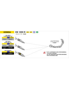 Collecteurs racing ARROW - non homologués - HONDA CB 1000 R 2018-2024