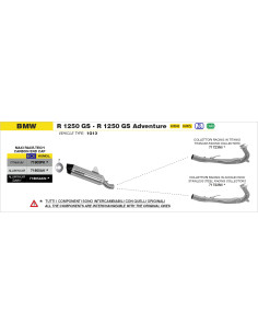 Collecteurs racing ARROW en titane - non homologués - BMW R 1250 GS / ADVENTURE 2019-2024