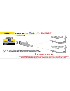 Collecteurs racing ARROW en inox - non homologués - BMW S 1000 XR 2020-2026