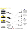 Kit collecteurs catalytique ARROW pour silencieux Thunder - homologué CE - YAMAHA MT-07 2021-2024