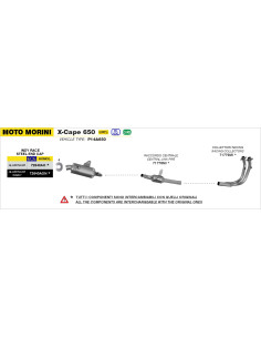 Collecteurs racing ARROW - non homologués - MOTO MORINI X-CAPE 650 2022-2025