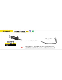 Collecteur racing ARROW - non homologué - CF MOTO 450NK / 450SR 2023-2024