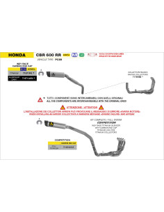 Collecteurs racing ARROW - non homologués - HONDA CBR 600 RR 2024-2026