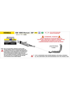 Collecteurs racing ARROW - non homologués - HONDA CB 1000 HORNET / SP 2025-2026