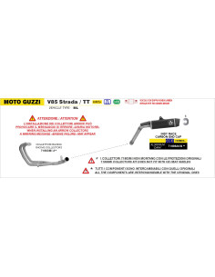 Collecteurs racing ARROW - non homologués - MOTO GUZZI V85 TT 2025-2026