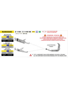 Collecteurs racing ARROW - non homologués - KAWASAKI Z 1100 / Z 1100 SE 2025-2026