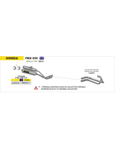 Collecteurs ARROW - non homologués - HONDA FMX 650 2005-2008