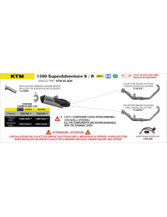 Kit collecteurs ARROW en titane - non homologué - KTM 1290 SUPERADVENTURE S / R 2021-2024 - 1390 SUPERADVENTURE S / R 2025-2026