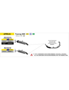 Collecteurs racing ARROW - non homologués - APRILIA TUAREG 660 2022-2026